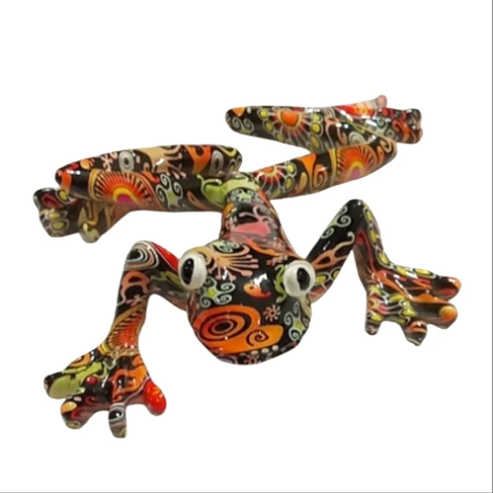 Talavera Style Art Deco Wall Frog Colorful Vibrant